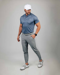 Dusty Blue Speckle Blade Polo