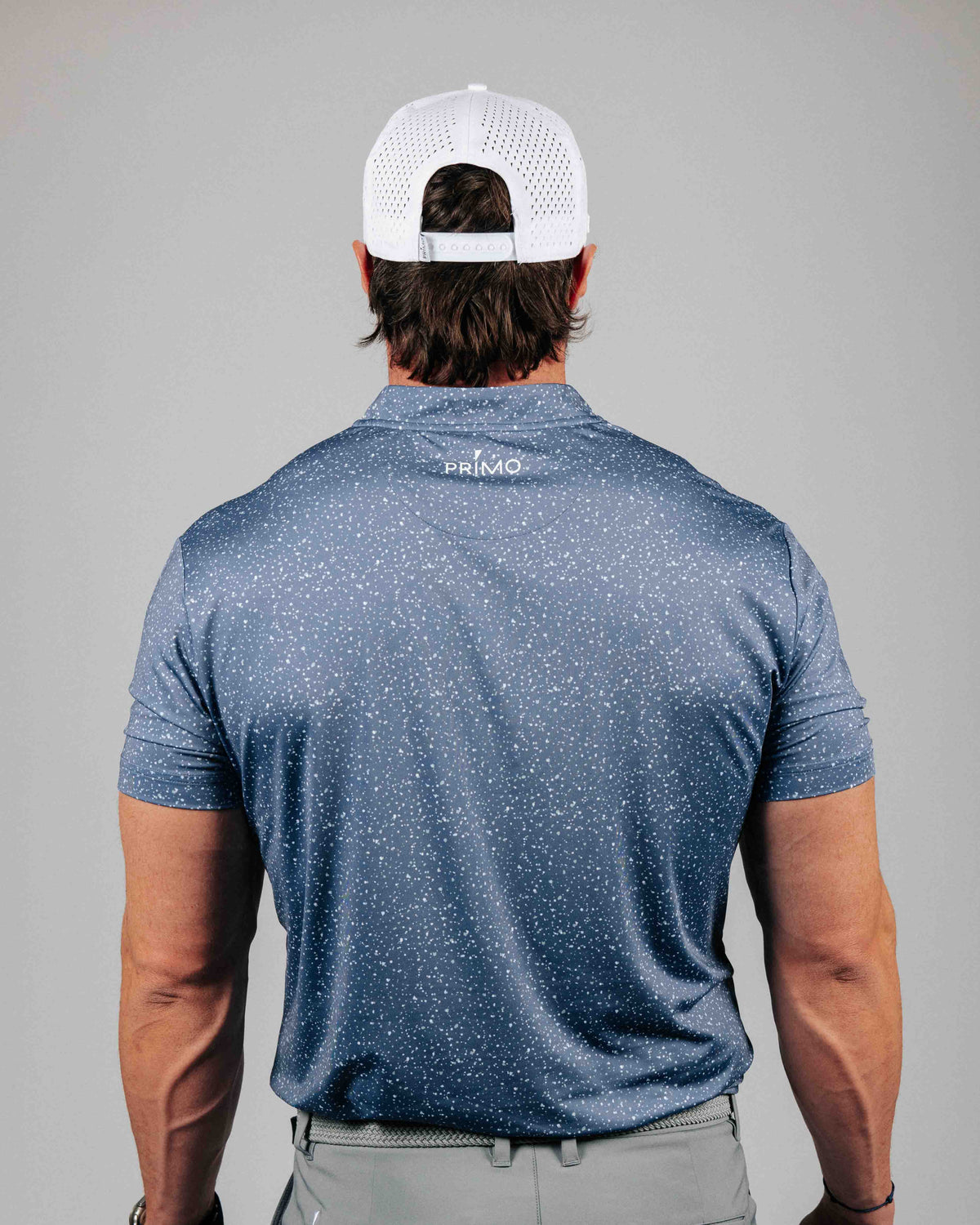 Dusty Blue Speckle Blade Polo