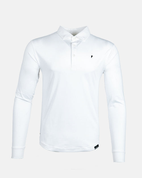 White Long Sleeve Classic Polo