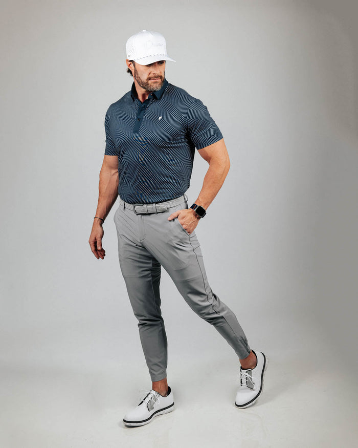 Navy Chevron Classic Polo
