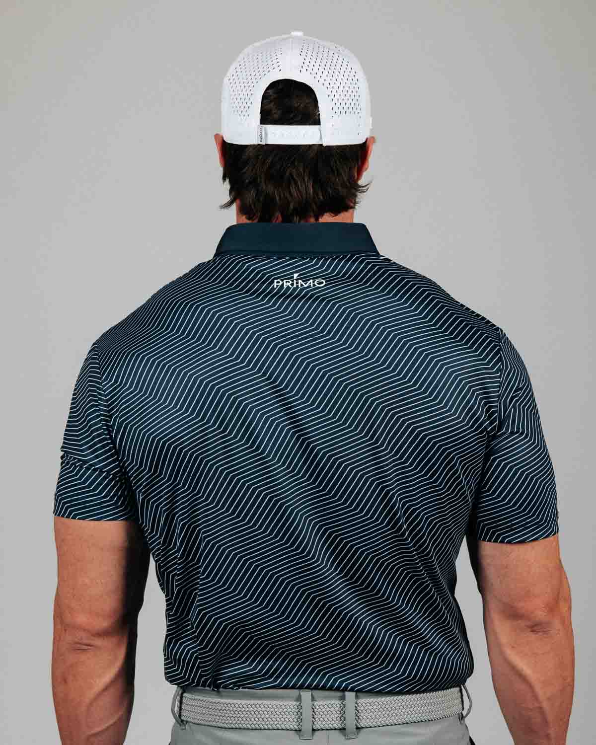 Navy Chevron Classic Polo