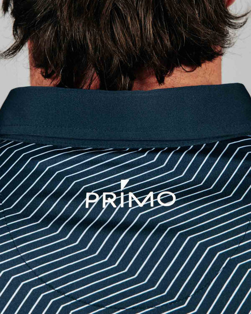 Navy Chevron Classic Polo