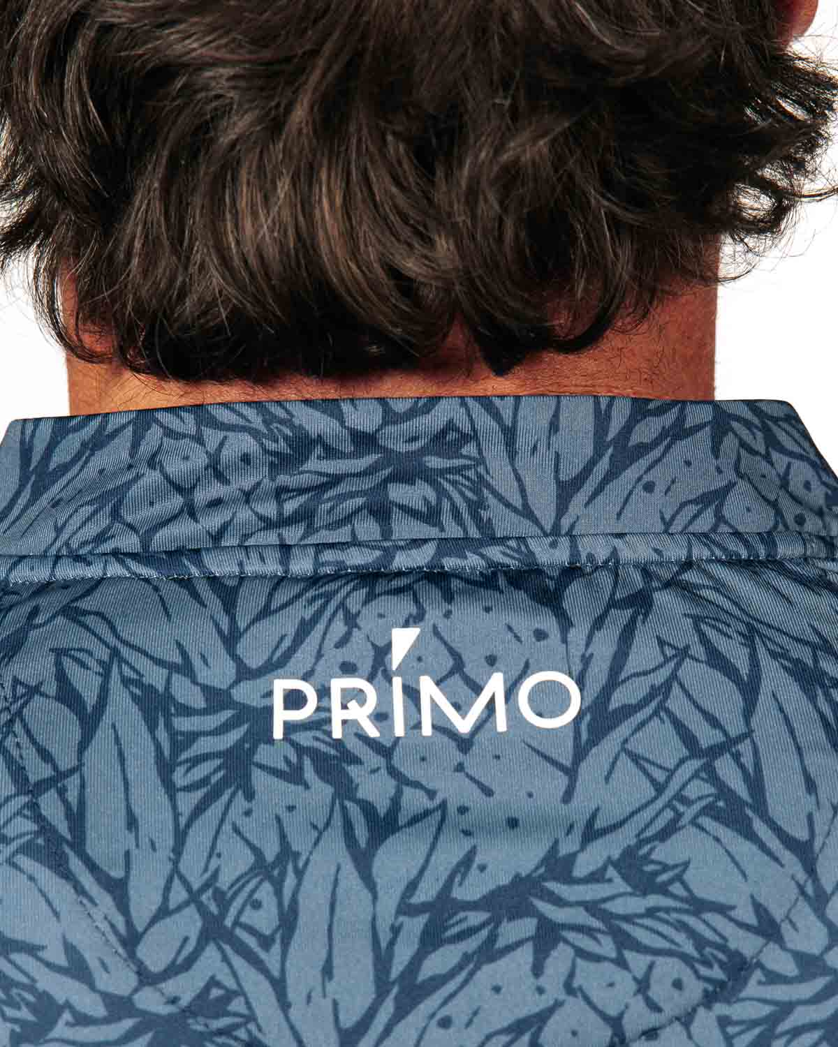 Navy Pineapple Blade Polo