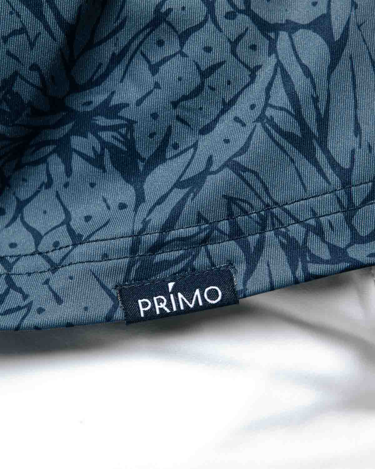 Navy Pineapple Blade Polo