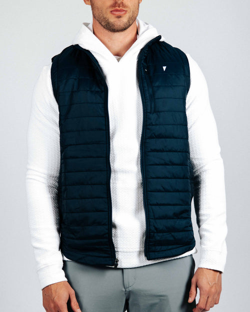 Navy Puff Vest