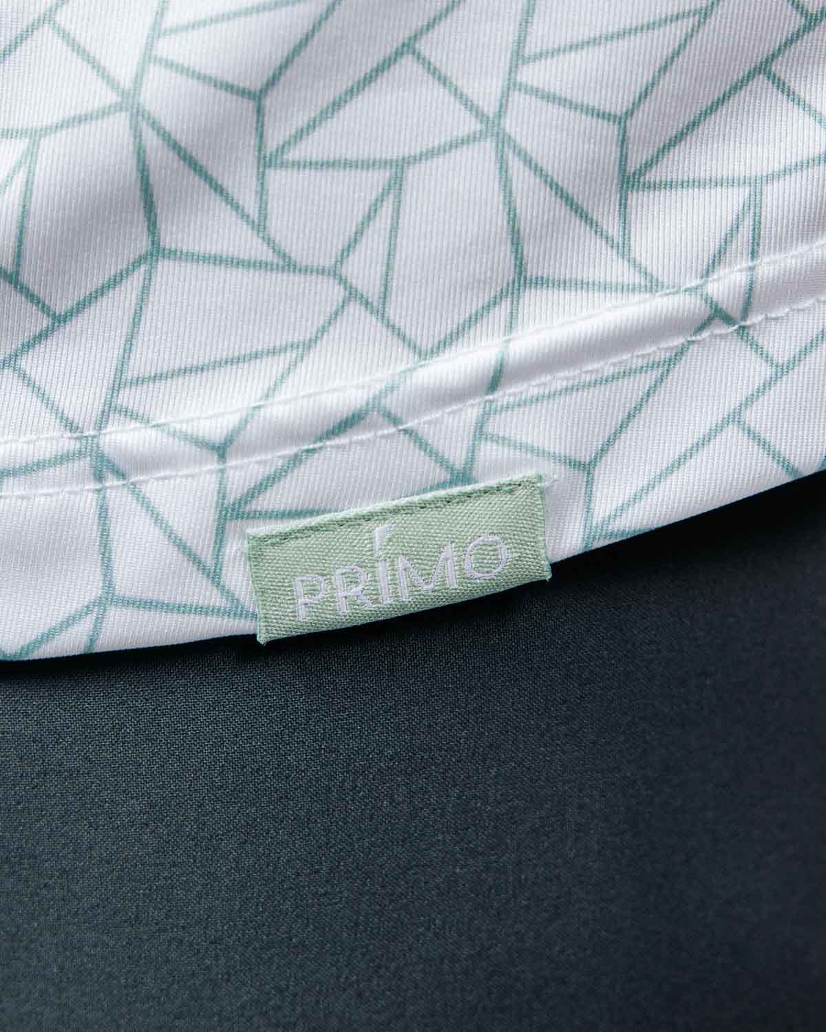 Teal Geometric Blade Polo