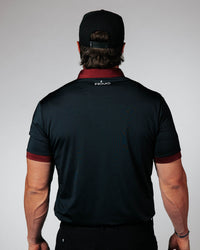Two Tone Black/Maroon Classic Polo