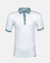 White/Storm Blue Two Tone Classic Polo
