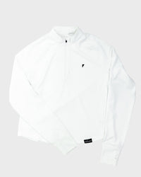 Women's White Crop Quarterzip