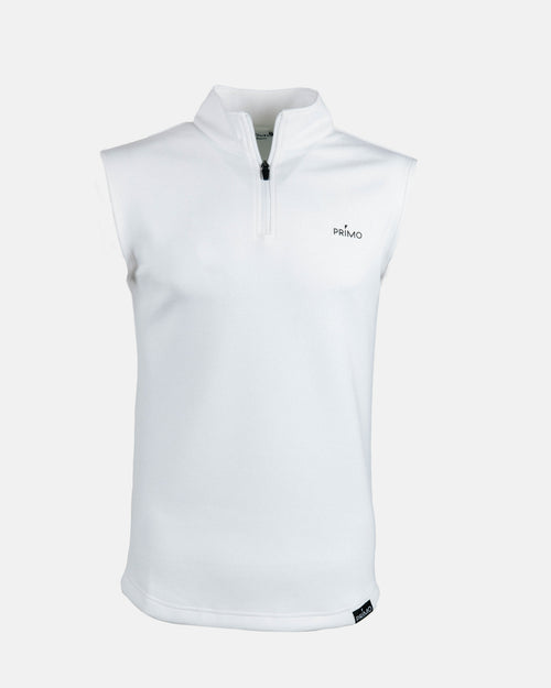 White Quarter Zip Vest