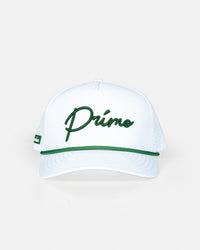 White Green Cursive Hat