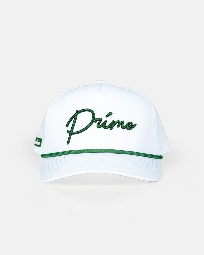 White Green Cursive Hat