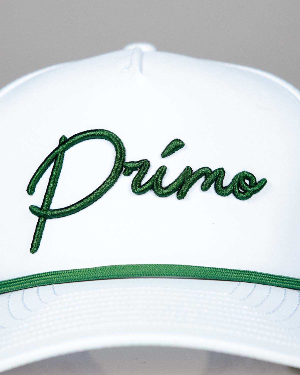White Green Cursive Hat