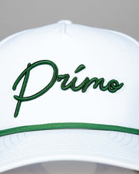 White Green Cursive Hat