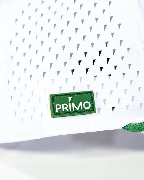 White Green Cursive Hat