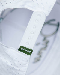 White Green Cursive Hat