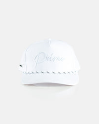 White Monochrome Cursive Hat